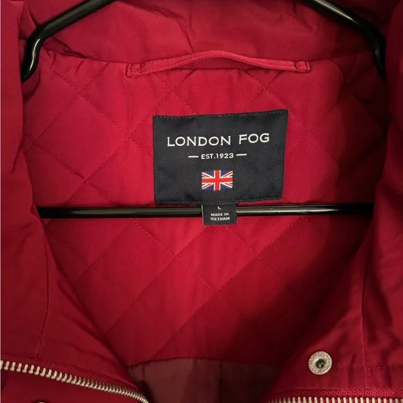 London Fog Women's Vibrant Red Trench Coat - Picture 5 of 5